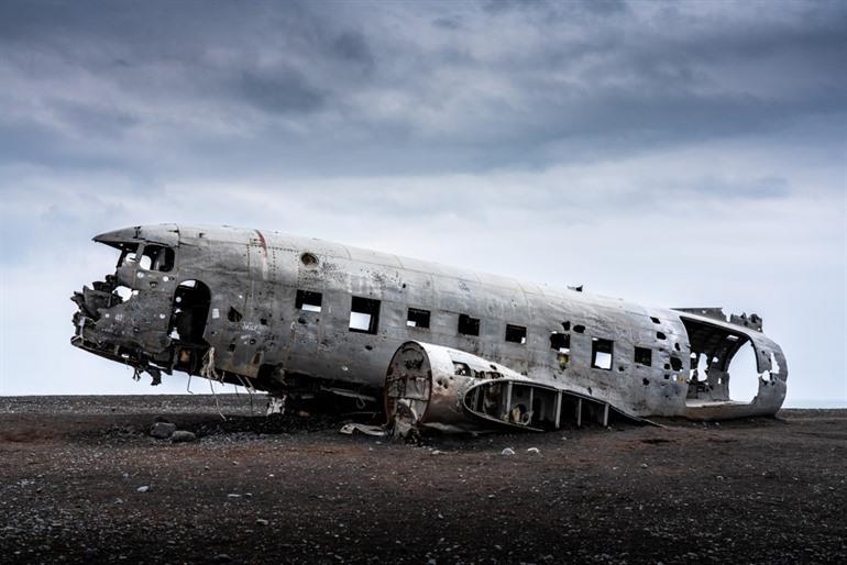 Amerikanisches Flugzeugwrack in Island