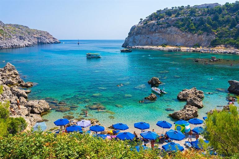 Anthony Quinn Strand auf Rhodos