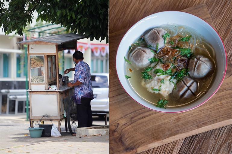 Bakso (Brühe mit Nudeln und Fleischbällchen), balinesische Küche