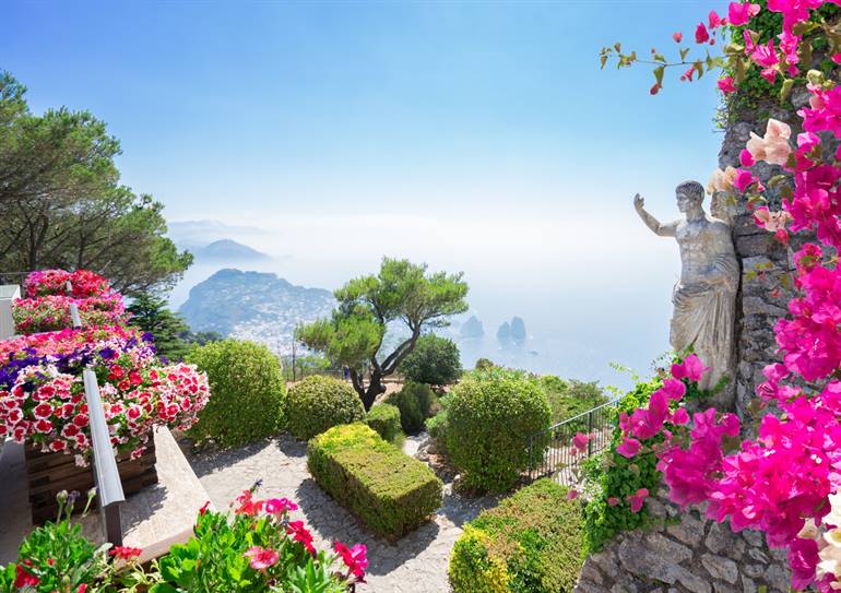 Bekannte Aussicht auf Capri Stadtführer zu den Sehenswürdigkeiten auf Capri