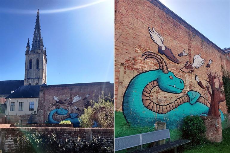 Blauer Drache im Katelijnepark, Leuven