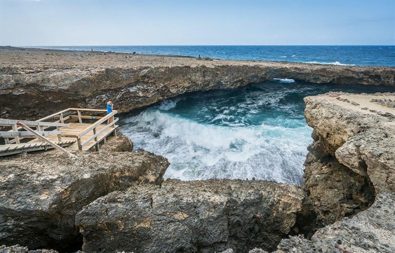 Tischreservierung im Shete Boka Park, Curaçao