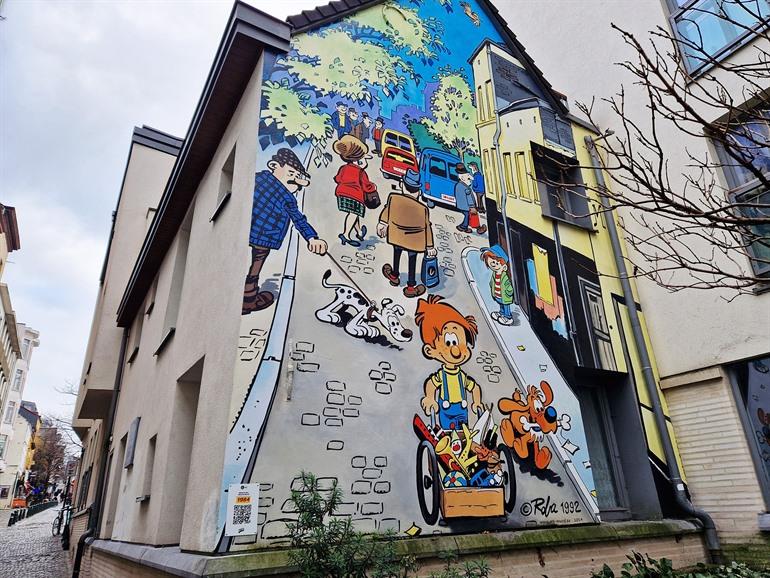 Bollie und Billie Wandbild in Brüssel