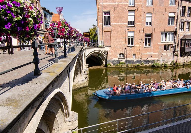 Bootsfahrt auf der Binnendijle in Mechelen