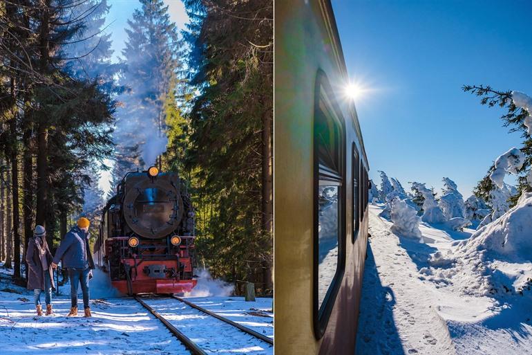 Brockenbahn in der Wintersaison, Harz