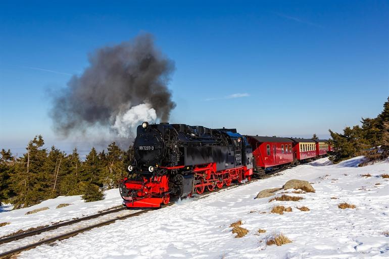 Brockenbahn, mit der Dampflok auf den Gipfel des Harzes