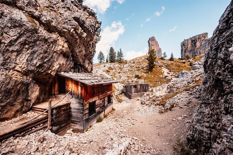 Bunker aus dem Ersten Weltkrieg, Freilichtmuseum in Cinque Torri