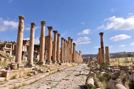Cardo Maximus, Hauptstraße in Jerash, Jordanien