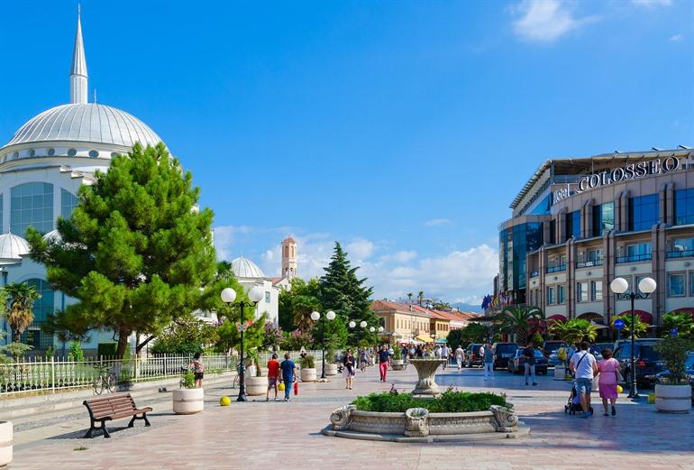Zentrum von Shkodër, Albanien
