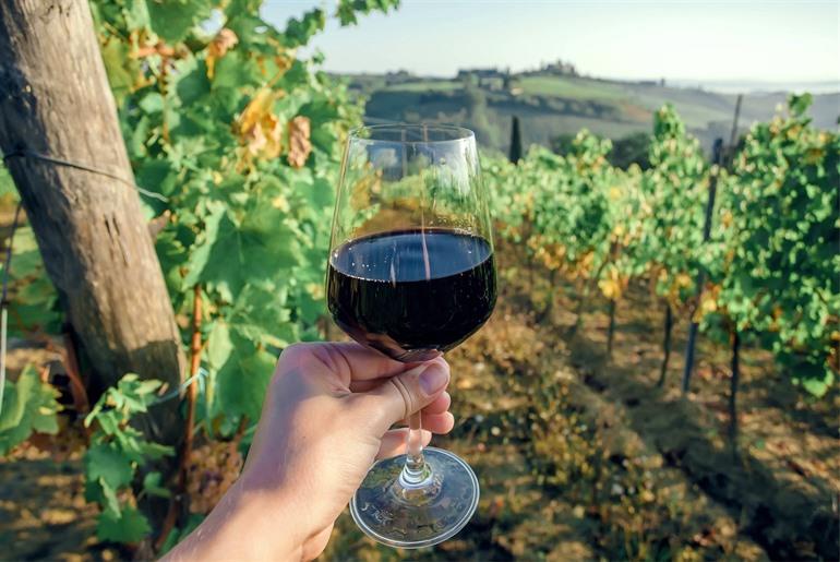 Chianti-Wein in der Toskana