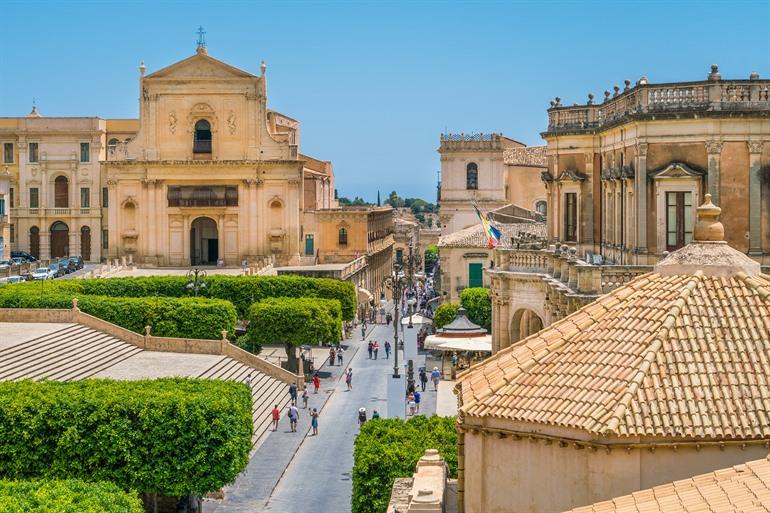 Corso Vittorio Emanuele im historischen Zentrum, Noto