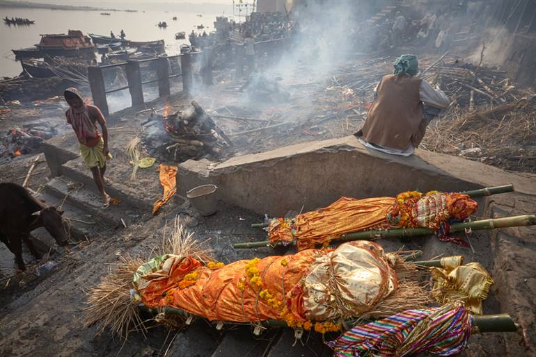 Cremationsritual in Varanasi