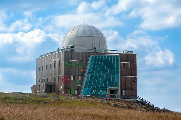 Das Brockenhaus, kleines Museum auf dem Gipfel des Brocken im Harz
