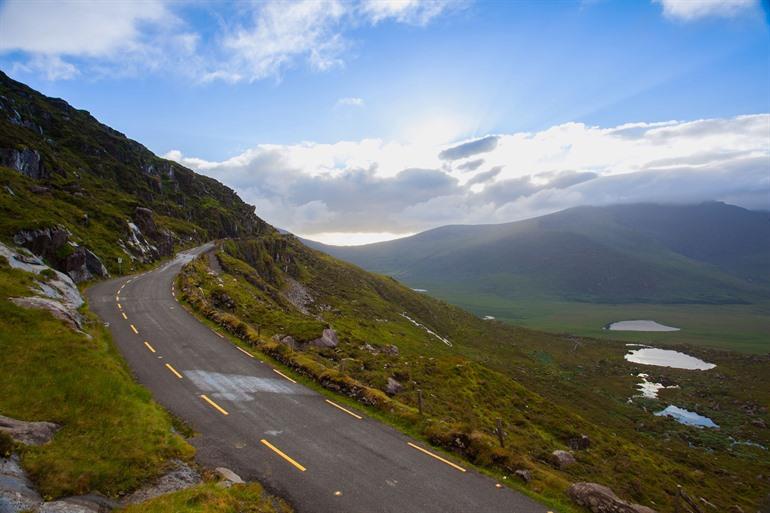 Der Conor Pass, der höchste Gebirgspass Irlands