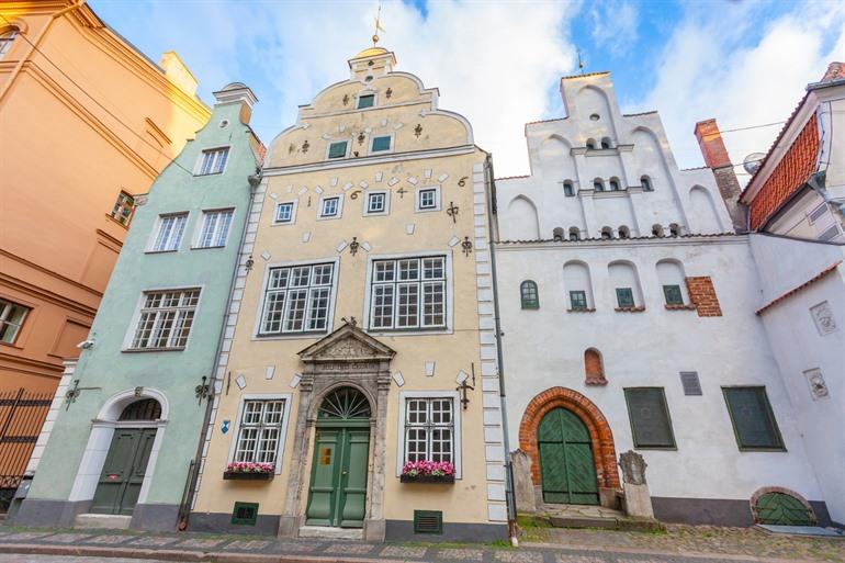 Die Drei Häuser, auch bekannt als die Drei Brüder von Riga