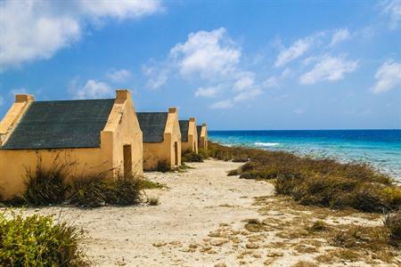 Die historischen alten Sklavenhäuser auf Bonaire