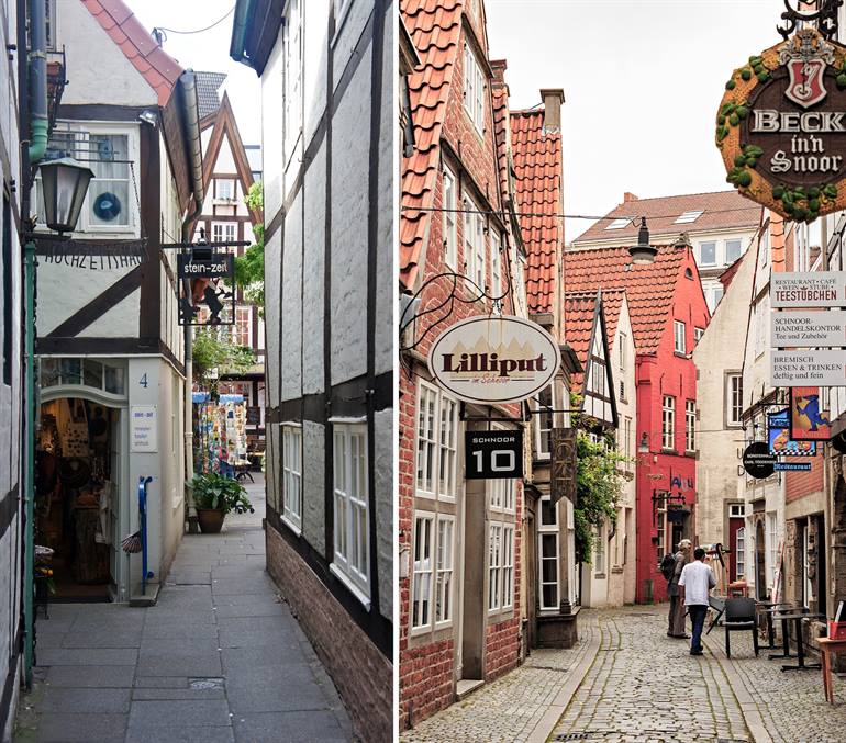Das historische Viertel Schnoor in Bremen