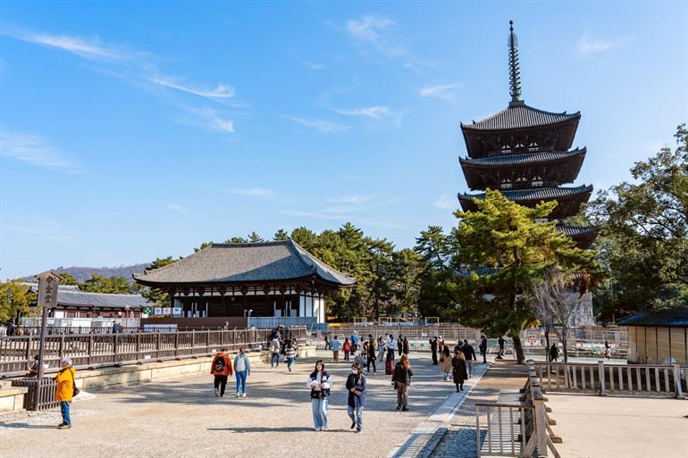 die ikonische fünfstöckige Pagode bei Kofuku-ji