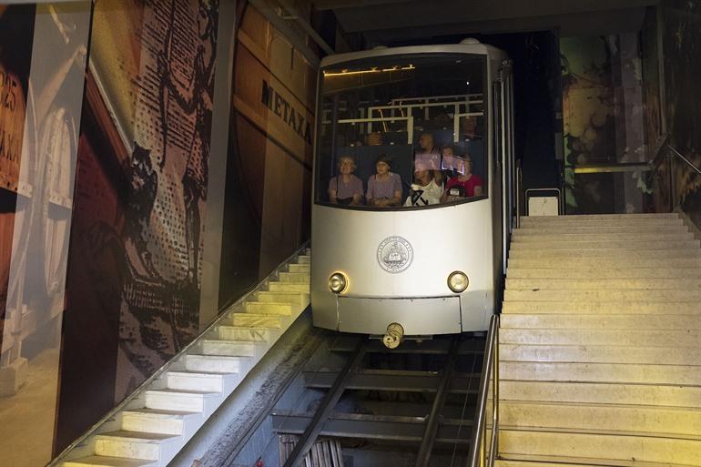 Die Seilbahn auf den Lycabettus in Athen