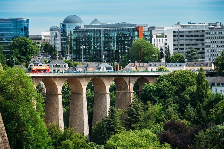 Die Passerelle-Brücke in Luxemburg-Stadt
