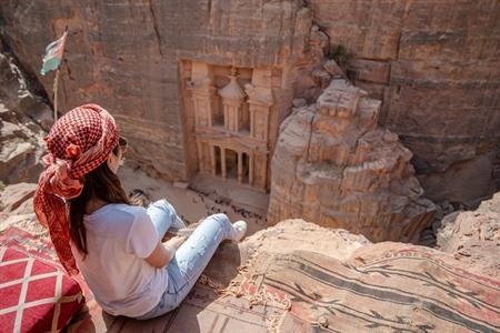 Der Schatzkammer in Petra, Jordanien