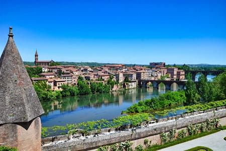 Die Stadt Albi in Frankreich