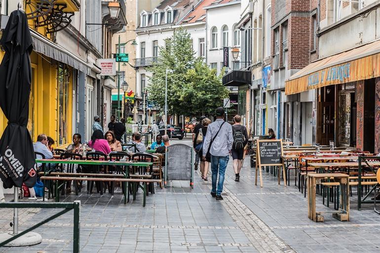 Die Straßen von Matongé in Brüssel