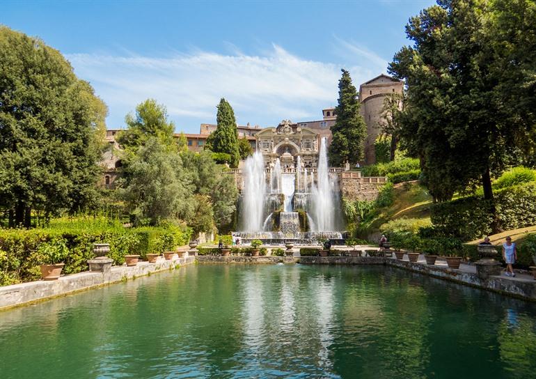 Die Gärten der Villa d'Este in Rom besuchen