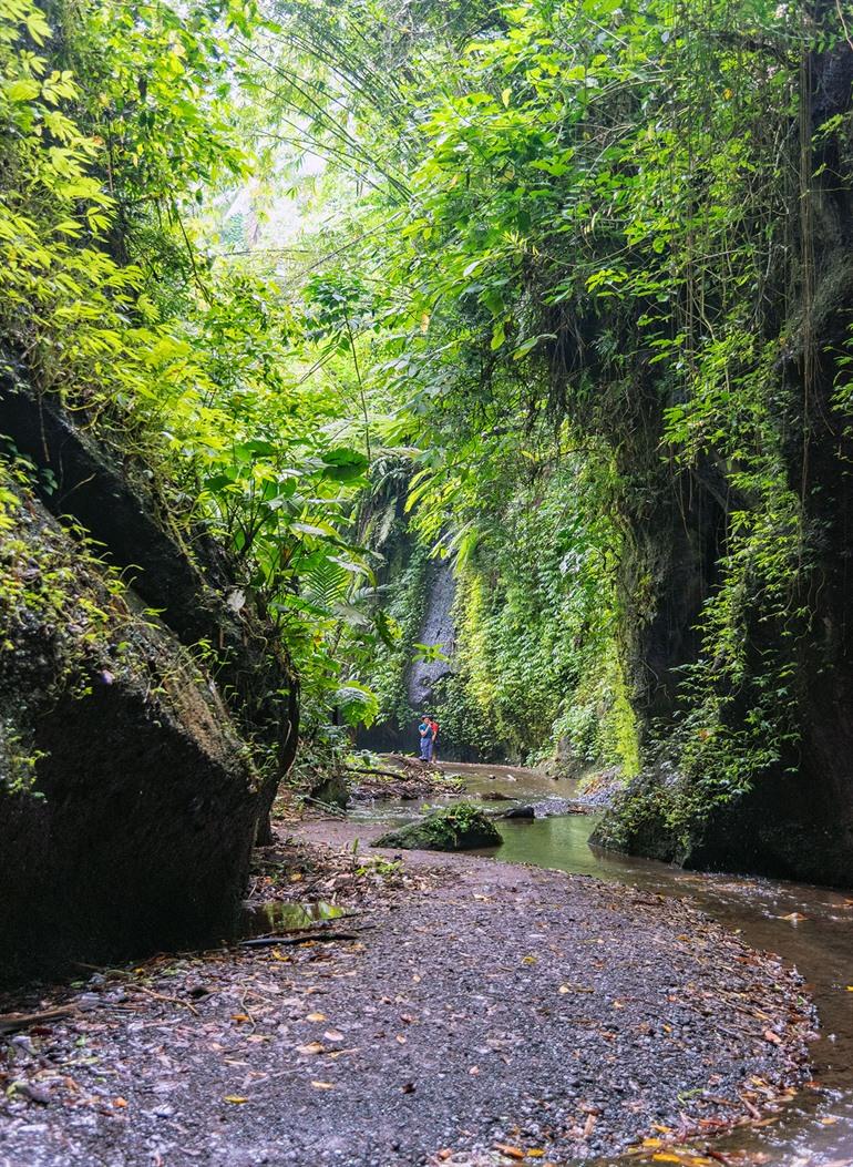 Den Tukad Cepung Wasserfall in der Nähe von Ubud besuchen