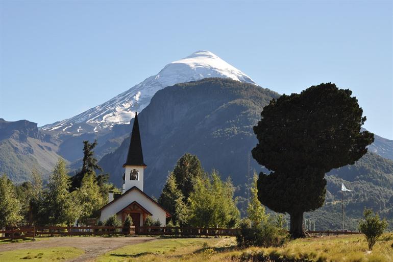 Der Vulkan im Parque Nacional Lanín