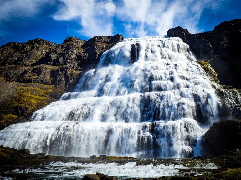 Dyanjandi oder Fjallfoss Wasserfall