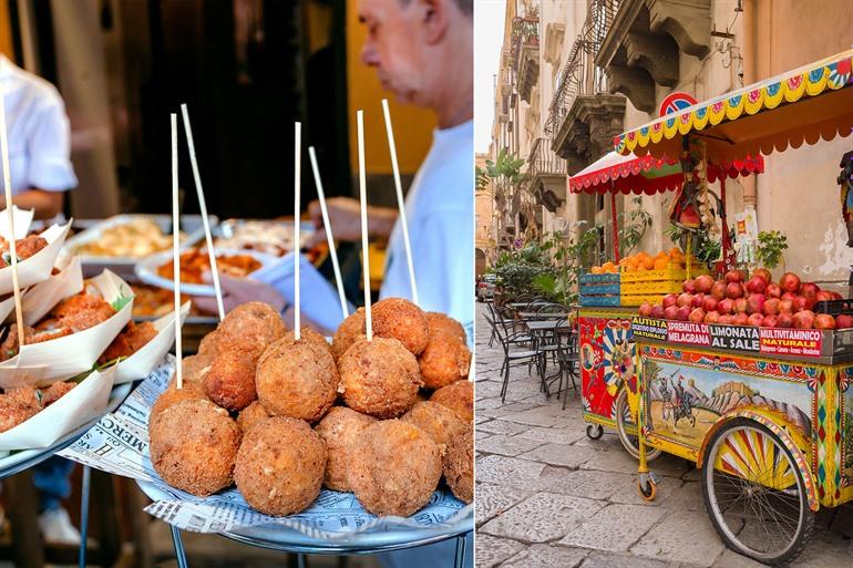 Imbissstände in Palermo, Sizilien