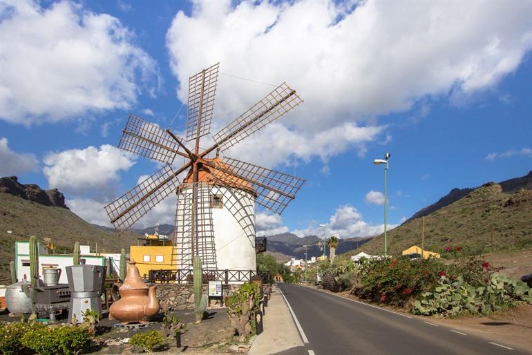 Der Windmühlenhof, ein Weiler im Barranco de Mogán auf Gran Canaria