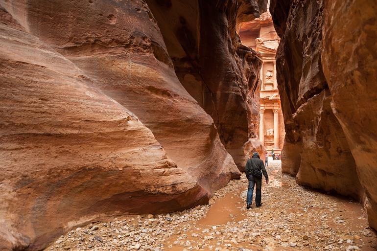 Der Siq in Petra, Jordanien