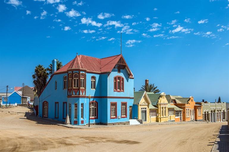 Bunte Häuser in Lüderitz