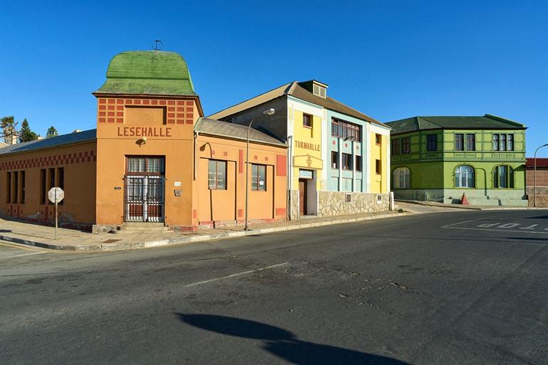 Bunte Häuser in Lüderitz