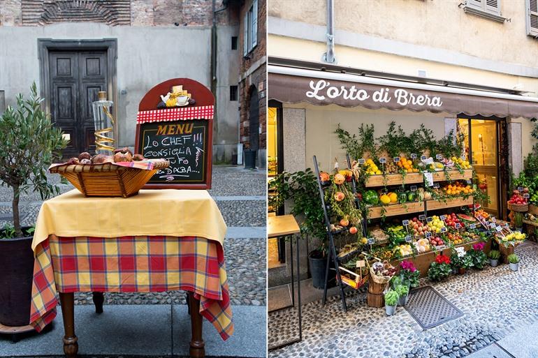 Gemütliche Gassen im Viertel Brera in Mailand