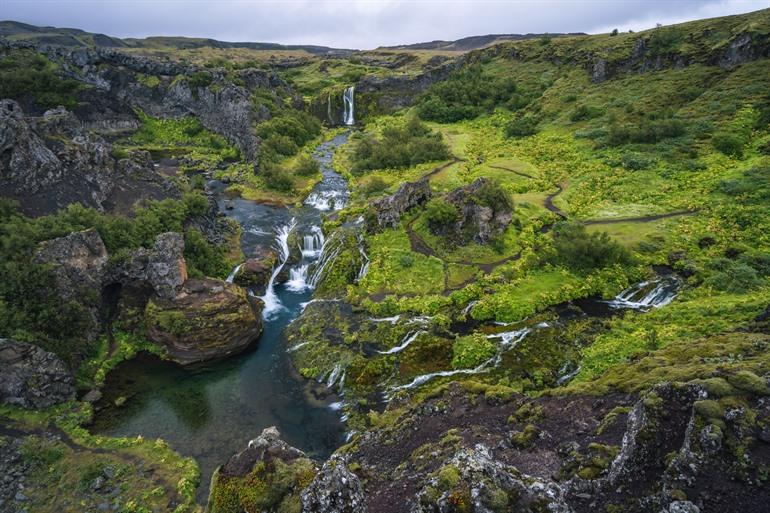 Gjáin Wasserfälle in Island