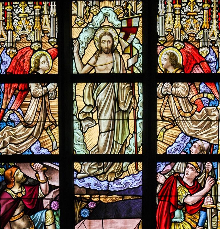 Buntglasfenster in der Kirche Unserer Lieben Frau von Alsemberg, Grüne Gürtel