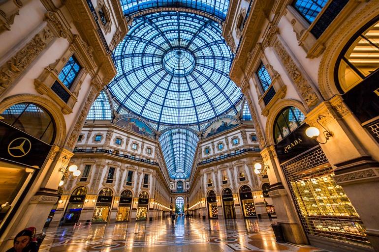 Glaskuppel der Galleria Vittorio Emanuele II in Mailand
