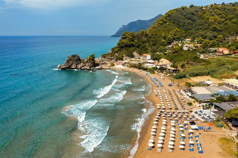 Glyfada Strand auf Korfu