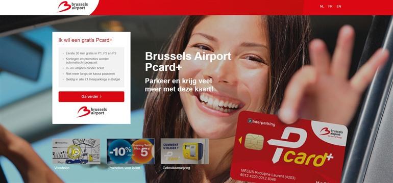Kostenloses Parken mit einer Pcard am Flughafen Brüssel