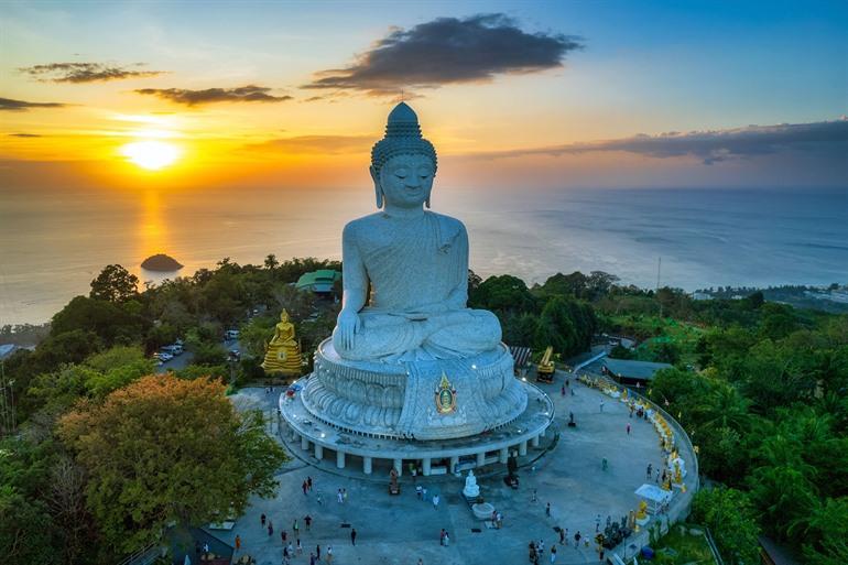 Großer weißer Buddha, Phuket, Thailand