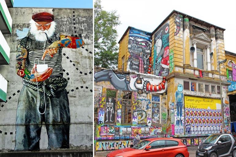 Das Schanzenviertel in Hamburg, Deutschland