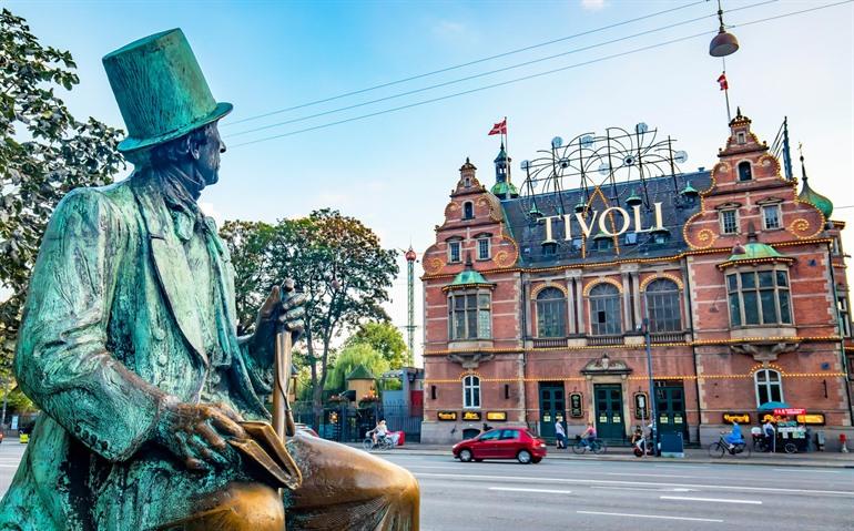 Hans Christian Andersen und Tivoli Gärten in Kopenhagen