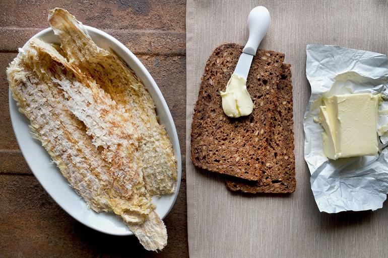 Hartfisch (getrockneter Stockfisch), isländische Küche