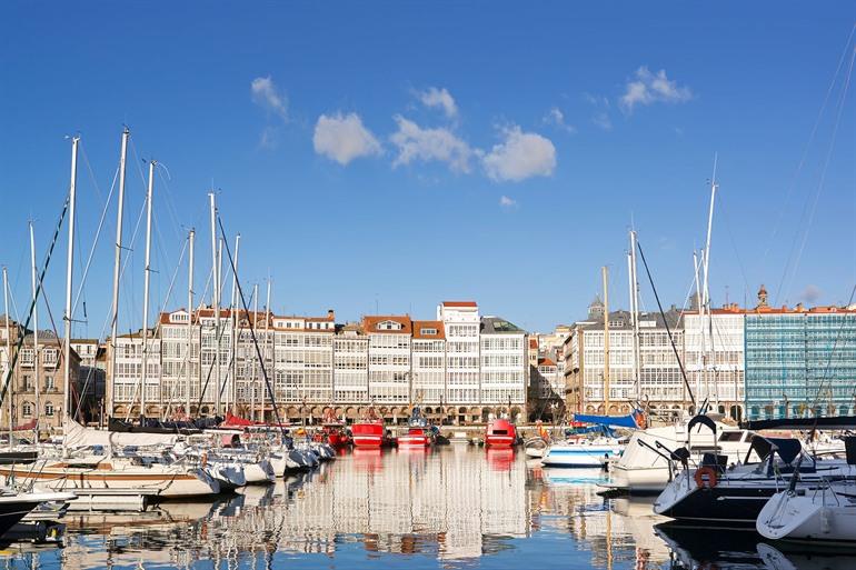 Hafen von A Coruña, Galicien in Spanien