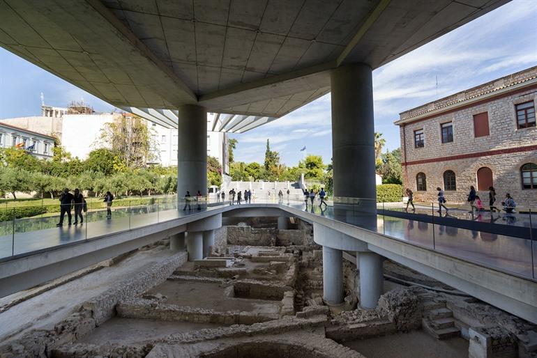 Der archäologische Bereich des Akropolis-Museums in Athen