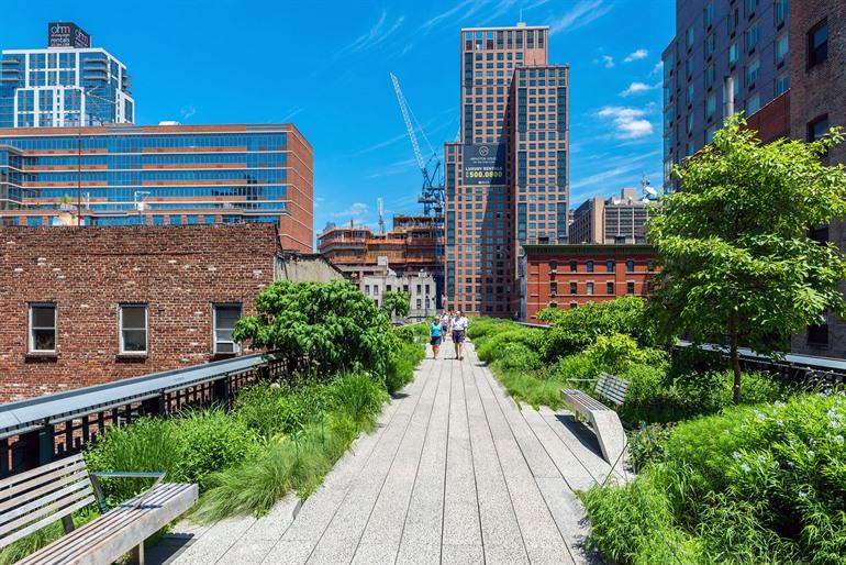 High Line im Westen von Manhattan, New York