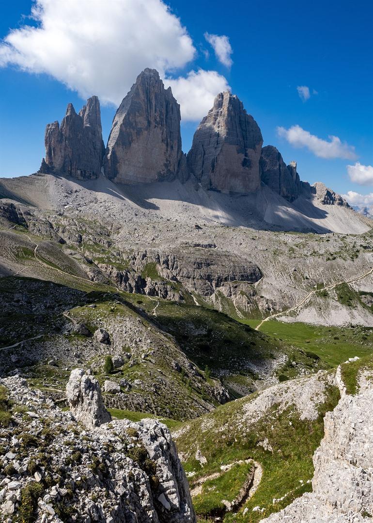 Wanderung zu den Drei Zinnen in den Dolomiten